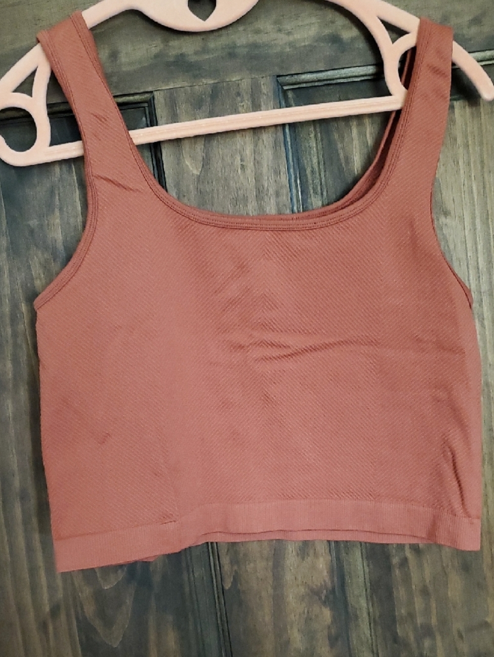 Maurices Ribbed Scoop Tank in Rust Orange - Picture 3 of 4